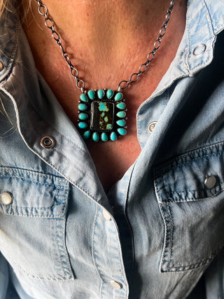 The Turquoise Tides Cluster Necklace by Travis J.