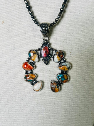 The High Desert Relic Naja Necklace (18”) by Joe Begay