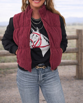 The Laredo Vest {Burgundy}