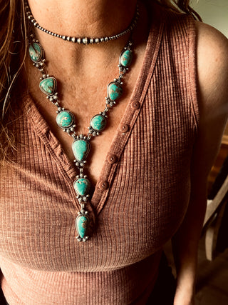The Fox Stone Lariat Necklace Set by Sheila Tso