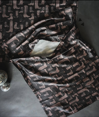 Satin Bootz Pillow Case Set