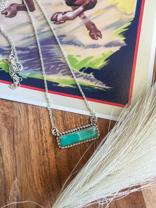 The Turquoise Trails Bar Necklace