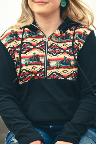 Turn and Burn Aztec Half Zip