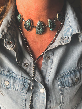 The Azure Horizon Necklace Set by Rena Shelly