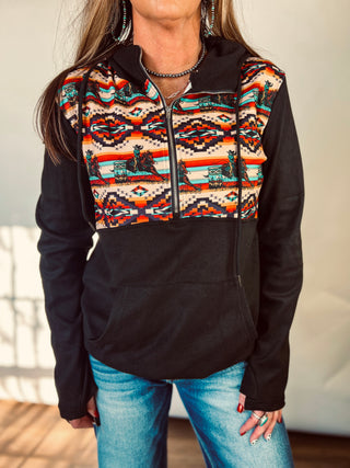 Turn and Burn Aztec Half Zip