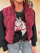The Laredo Puffer Vest {Burgundy}
