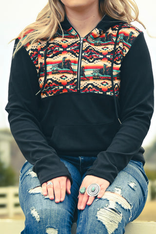 Turn and Burn Aztec Half Zip