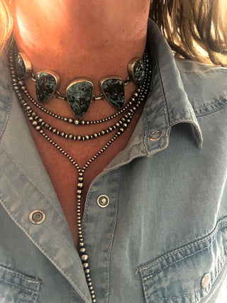 The Azure Horizon Necklace Set by Rena Shelly