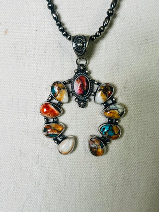 The High Desert Relic Naja Necklace (18”) by Joe Begay