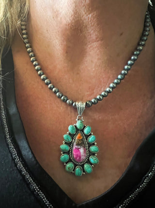 The Sunrise Mojave Cluster Necklace