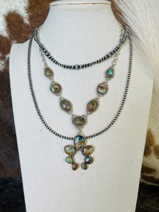 The Royston Ribbon Naja Lariat Necklace