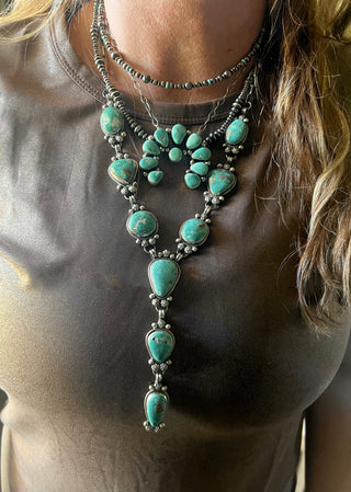 The Fox Stone Lariat Necklace Set by Sheila Tso