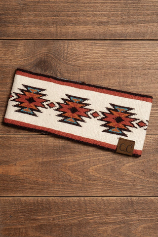 Gallup Aztec Knit Headband {Brown}
