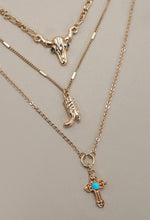 Western Layered Charm Necklace