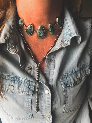 The Azure Horizon Necklace Set by Rena Shelly