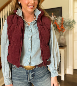 The Laredo Vest {Burgundy}