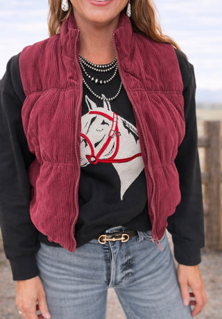 The Laredo Vest {Burgundy}