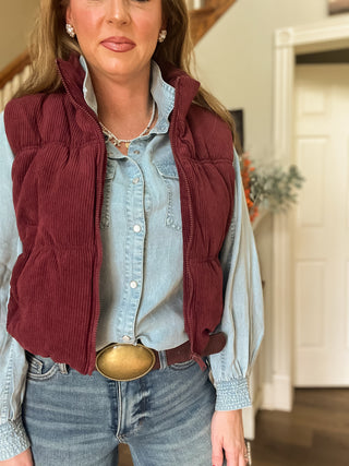 The Laredo Vest {Burgundy}
