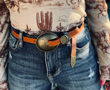 The Oakley Western Belt {Tan}