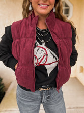 The Laredo Puffer Vest {Burgundy}