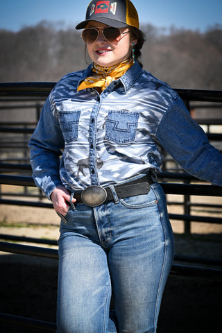 Buffalo Desert Denim Button Up