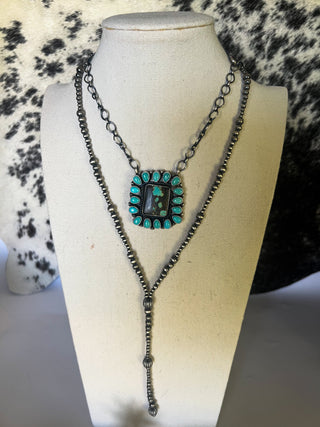 The Turquoise Tides Cluster Necklace by Travis J.