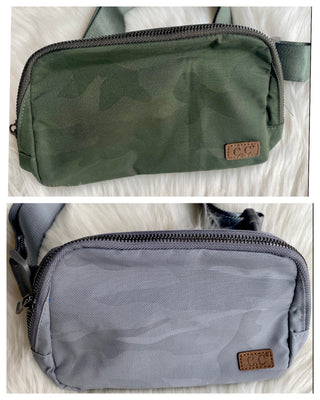 Camo Belt Bag {Green & Grey}