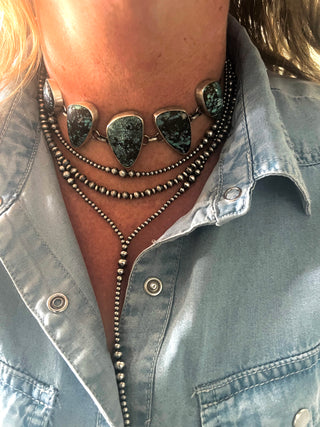The Azure Horizon Necklace Set by Rena Shelly