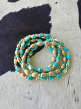 Kelsie Bracelet Set {Turquoise & Gold}