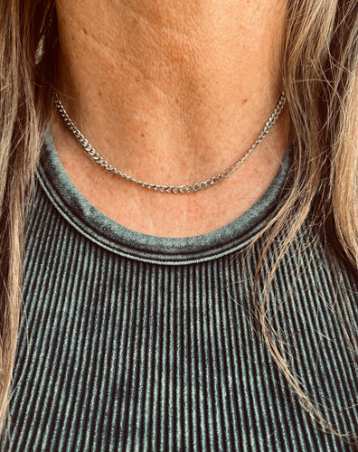 Dainty Chain Necklace {Silver}