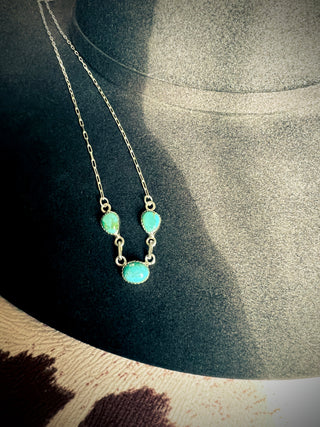 Tres Turquoise Stone Necklace