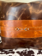 Snaffle Bit Leather Pillow Cover