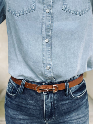 D-Ring Buckle Belt {Black and Brown}