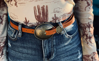 The Oakley Western Belt {Tan}