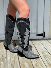Black Rhinestone Cowboy Boots