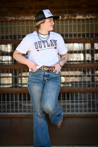 Outlaw Arrow Tee {White}