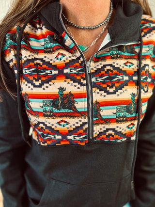 Turn and Burn Aztec Half Zip