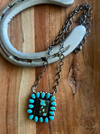 The Turquoise Tides Cluster Necklace by Travis J.