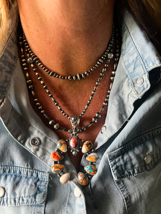 The High Desert Relic Naja Necklace (18”) by Joe Begay