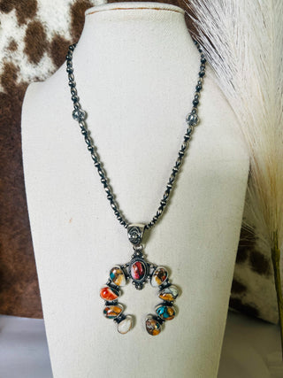 The High Desert Relic Naja Necklace (18”) by Joe Begay