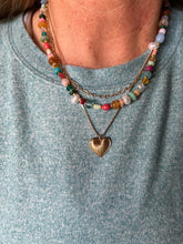 Layered Beaded Heart Necklace