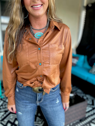 The Saddle Pearl Snap Top