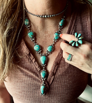 The Fox Stone Lariat Necklace Set by Sheila Tso