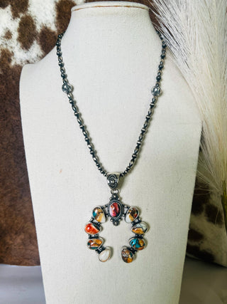 The High Desert Relic Naja Necklace (18”) by Joe Begay