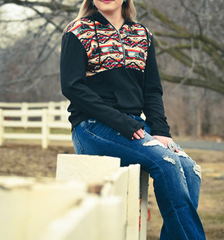 Turn and Burn Aztec Half Zip