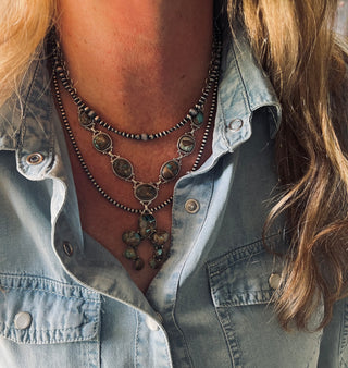 The Royston Ribbon Naja Lariat Necklace