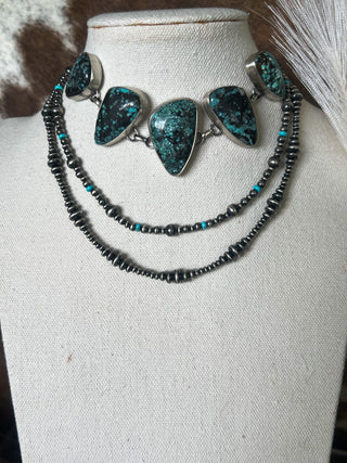 The Azure Horizon Necklace Set by Rena Shelly