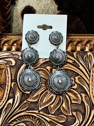 Vintage Concho Earrings