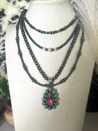 The Sunrise Mojave Cluster Necklace