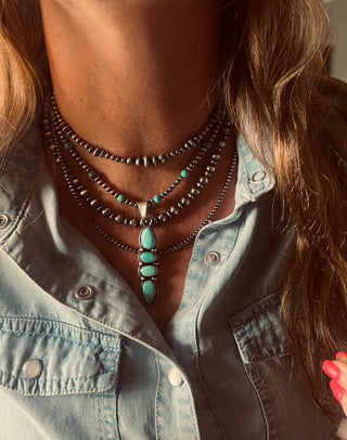 The Carico Moon Necklace (16”) by L. Ramone